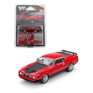 ford mustang mach 1 1971 1:64 – mini gt race red mijo exclusives