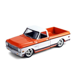 Greenlight 1972 Chevrolet C-10 Short Bed Custom Orange White 1:64 | Mijo Exclusives