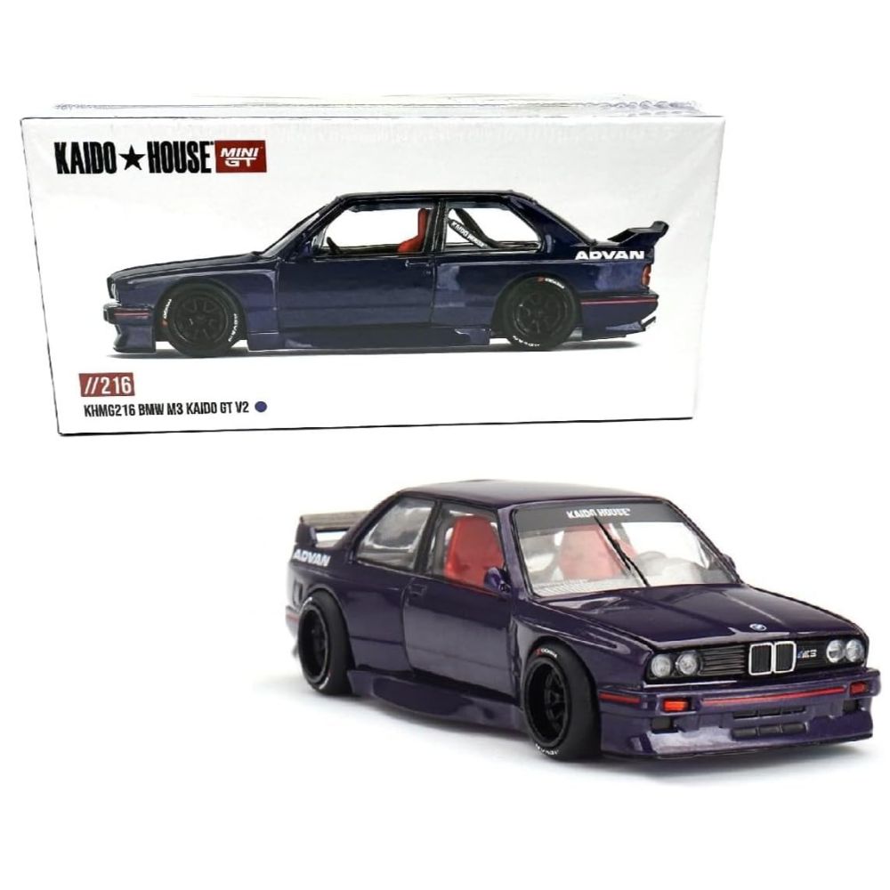 bmw m3 kaido gt v2 purple 1:64 mini gt bmw m3 kaido gt v2 purple 1:64 mini gt