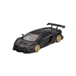 lb works lamborghini aventador matte black 1:64 mini gt