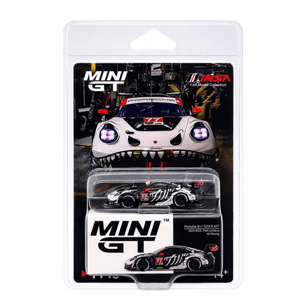 mini gt 1:64 porsche 911 gt3 r #77 ao racing 2025 imsa petit le mans | auto coleccionable mini gt 1:64 porsche 911 gt3 r #77 ao racing 2025 imsa petit le mans | auto coleccionable