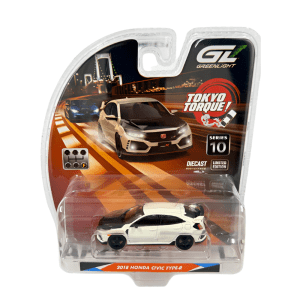 greenlight 1:64 2018 honda civic type r fk8 tokyo torque series 10 championship white