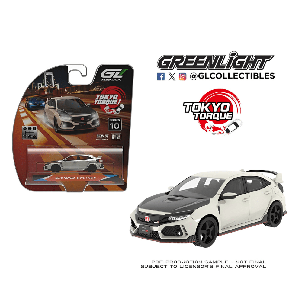 greenlight 1:64 2018 honda civic type r fk8 tokyo torque series 10 championship white greenlight 1:64 2018 honda civic type r fk8 tokyo torque series 10 championship white