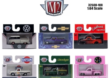 M2 Machines 1:64 Auto-Thentics Release 108 Assortment – Set de 6 Piezas