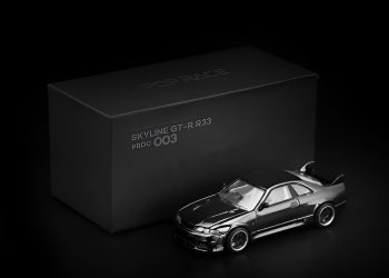 Nissan Skyline R33 GT-R Dark Chrome – Edición con Motor Detallado